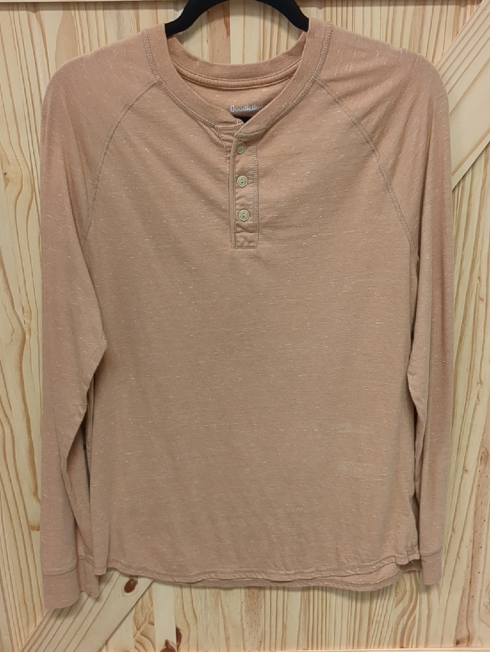 Goodfellow & Co Men's Long-Sleeve Shirt in Light Orange